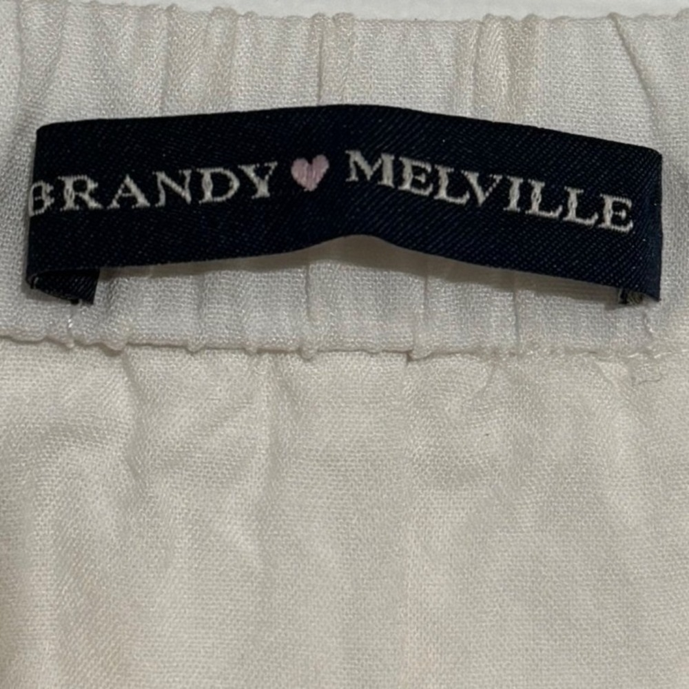 Brandy Melville Mini Skirt White Tiered Ruffle Women One Size Boho Coquette - Picture 3 of 3